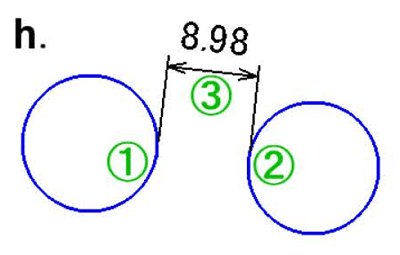 線-円の最遠距離寸法作図