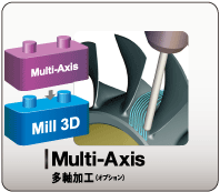 同時4軸～同時5軸加工CAMオプション： Multi-Axis