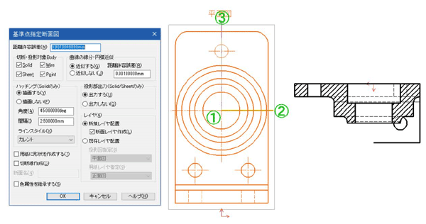 投影図機能