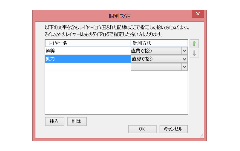 工事ごとに計測方法を設定可能