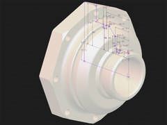 Tebisスケッチャーでは直観的なパラメトリック操作で2Dカーブを作成できます。 Tebisスケッチャーでは直観的なパラメトリック操作で2Dカーブを作成できます。