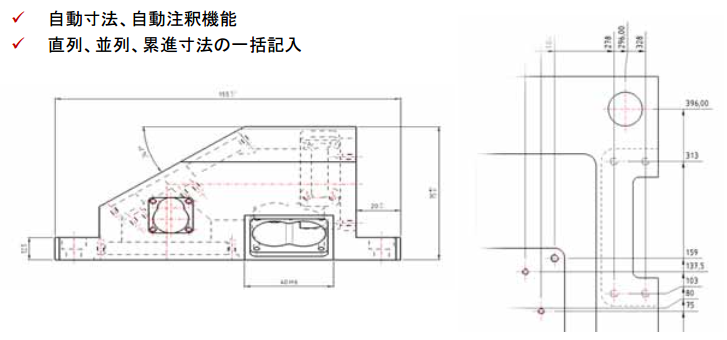 多彩な寸法、注釈機能 - 2